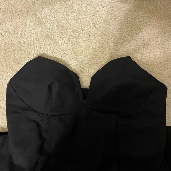Tobi dress medium M black strapless v front little black dress EUC - Picture 8 of 8